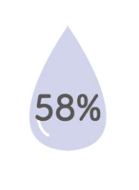 含水率58％